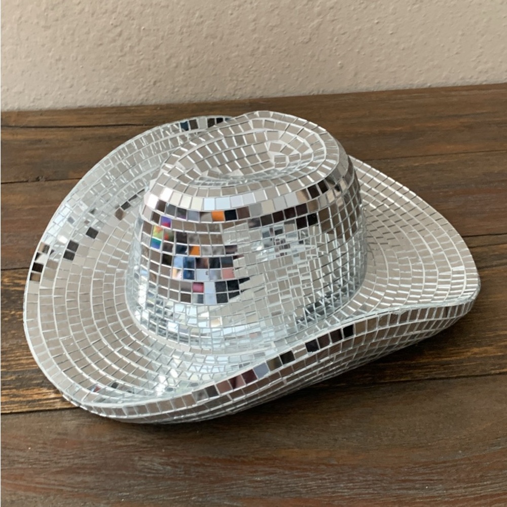 Silver Disco Cowboy Hat